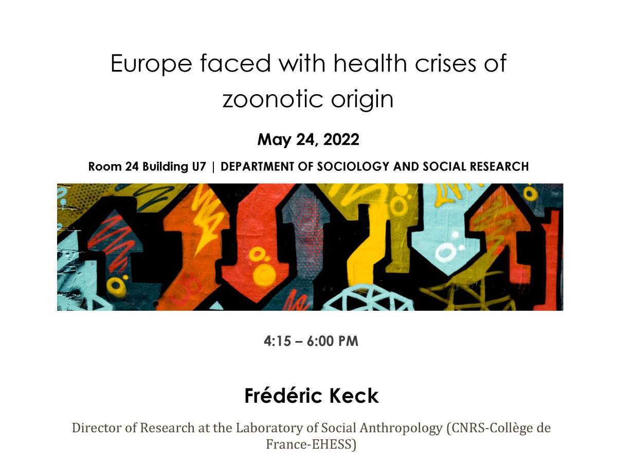 URBEUR Seminar: Europe faced with health crises of zoonotic origin